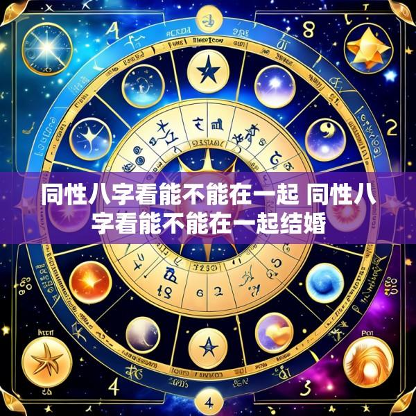 同性八字看能不能在一起 同性八字看能不能在一起结婚