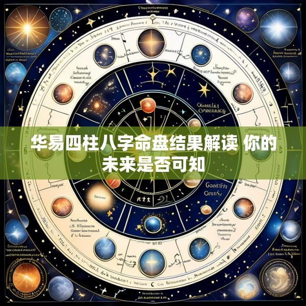 华易四柱八字命盘结果解读 你的未来是否可知