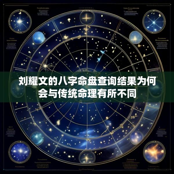 刘耀文的八字命盘查询结果为何会与传统命理有所不同