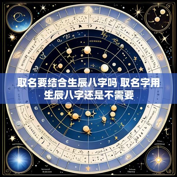 取名要结合生辰八字吗 取名字用生辰八字还是不需要