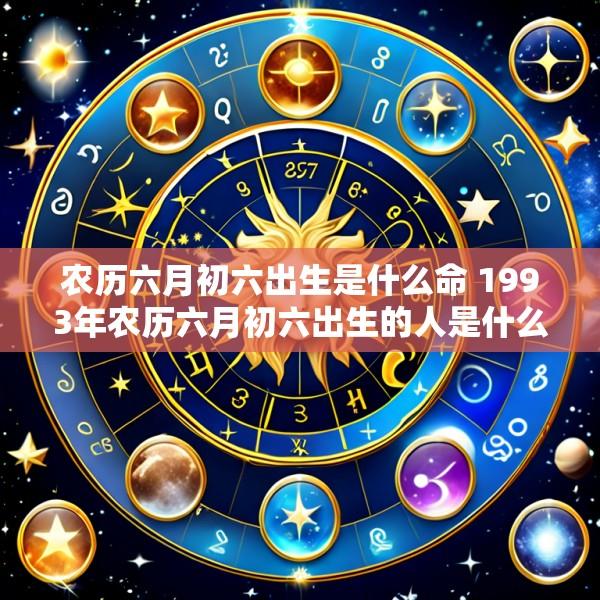 农历六月初六出生是什么命 1993年农历六月初六出生的人是什么星座