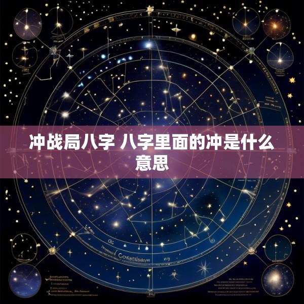 冲战局八字 八字里面的冲是什么意思