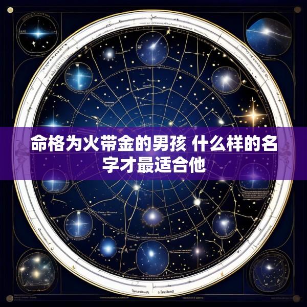 命格为火带金的男孩 什么样的名字才最适合他