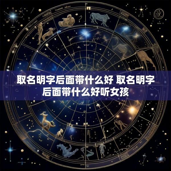 取名明字后面带什么好 取名明字后面带什么好听女孩