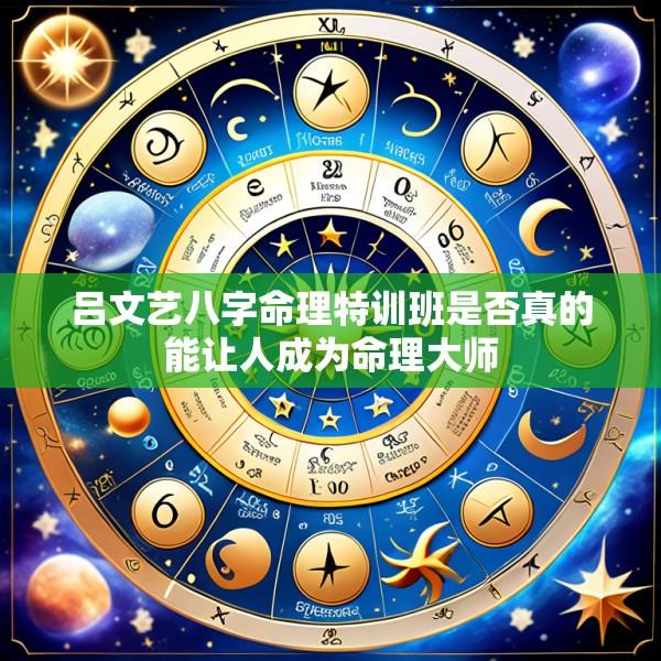 吕文艺八字命理特训班是否真的能让人成为命理大师