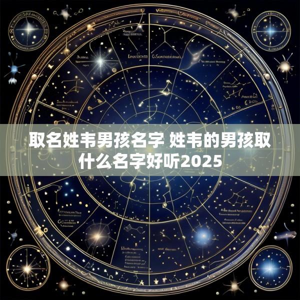 取名姓韦男孩名字 姓韦的男孩取什么名字好听2025