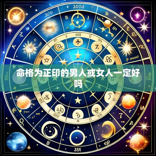 命格为正印的男人或女人一定好吗