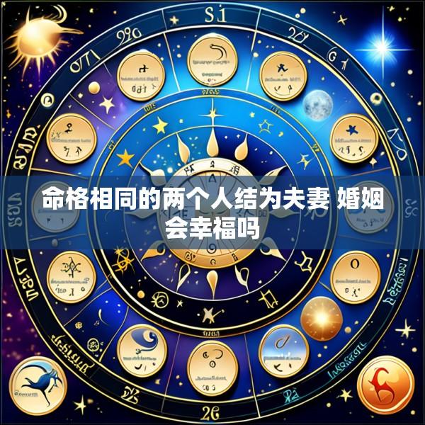 命格相同的两个人结为夫妻 婚姻会幸福吗