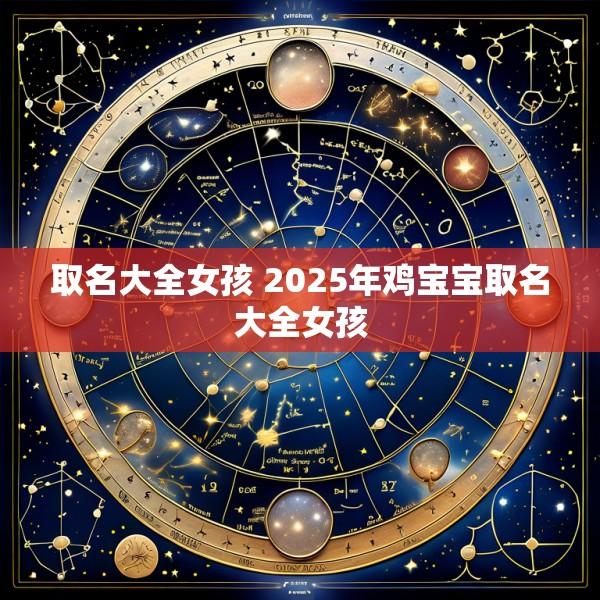 取名大全女孩 2025年鸡宝宝取名大全女孩