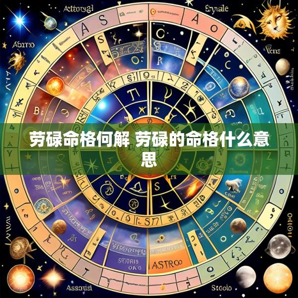 劳碌命格何解 劳碌的命格什么意思