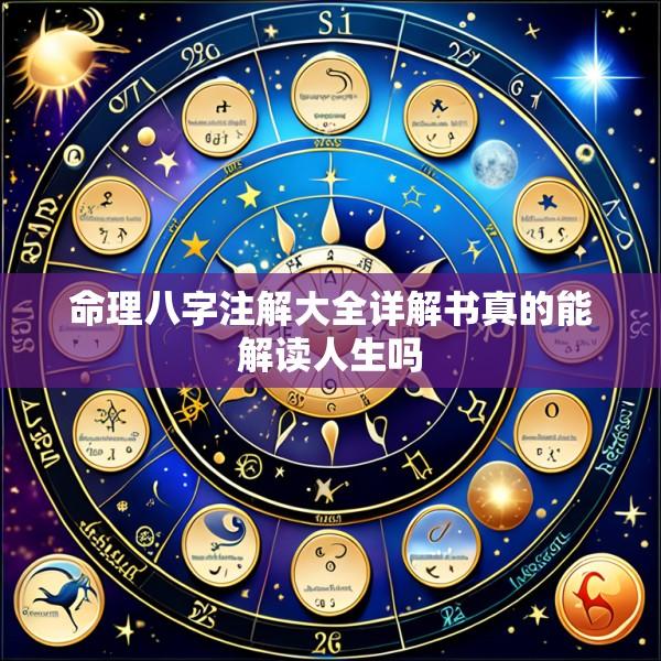 命理八字注解大全详解书真的能解读人生吗