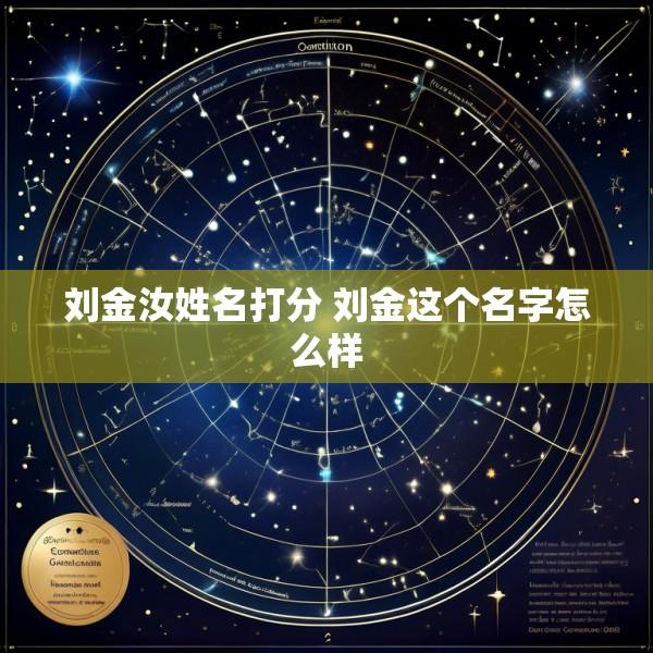 刘金汝姓名打分 刘金这个名字怎么样