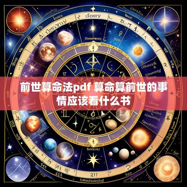 前世算命法pdf 算命算前世的事情应该看什么书