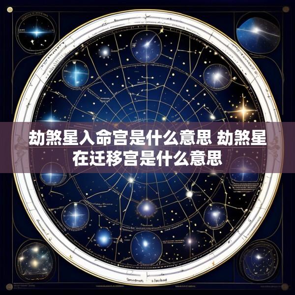 劫煞星入命宫是什么意思 劫煞星在迁移宫是什么意思