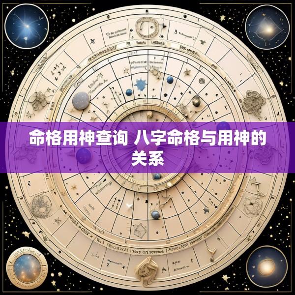 命格用神查询 八字命格与用神的关系