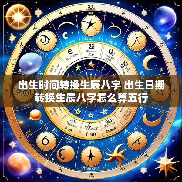 出生时间转换生辰八字 出生日期转换生辰八字怎么算五行