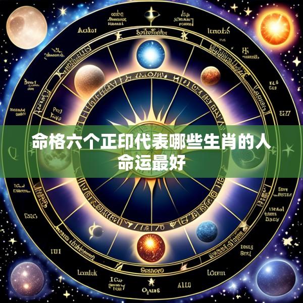 命格六个正印代表哪些生肖的人命运最好