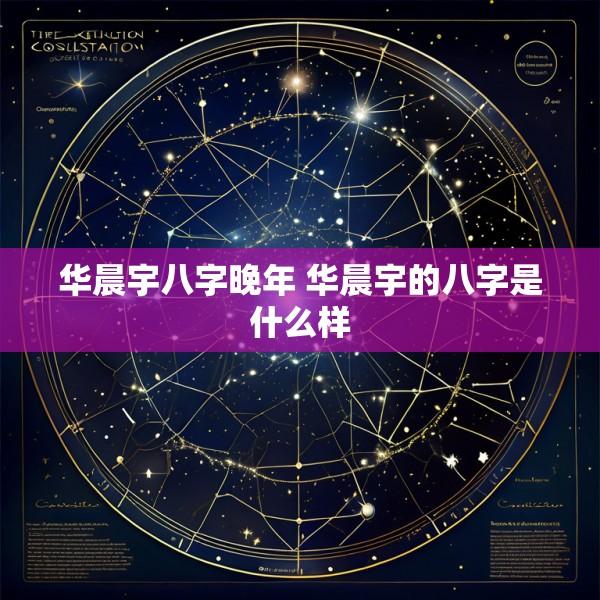 华晨宇八字晚年 华晨宇的八字是什么样