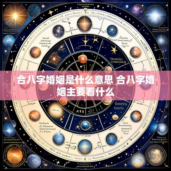 合八字婚姻是什么意思 合八字婚姻主要看什么