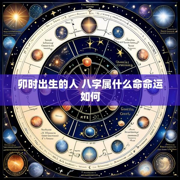 卯时出生的人 八字属什么命命运如何