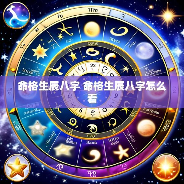 命格生辰八字 命格生辰八字怎么看