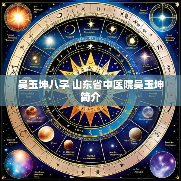 吴玉坤八字 山东省中医院吴玉坤简介