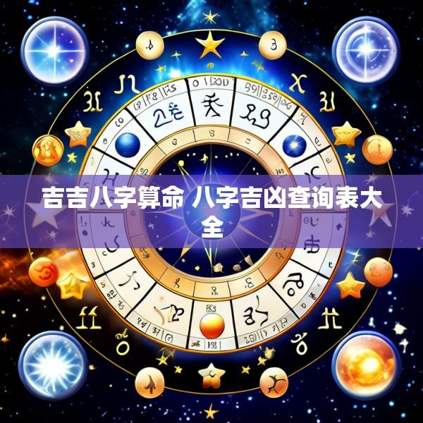 吉吉八字算命 八字吉凶查询表大全
