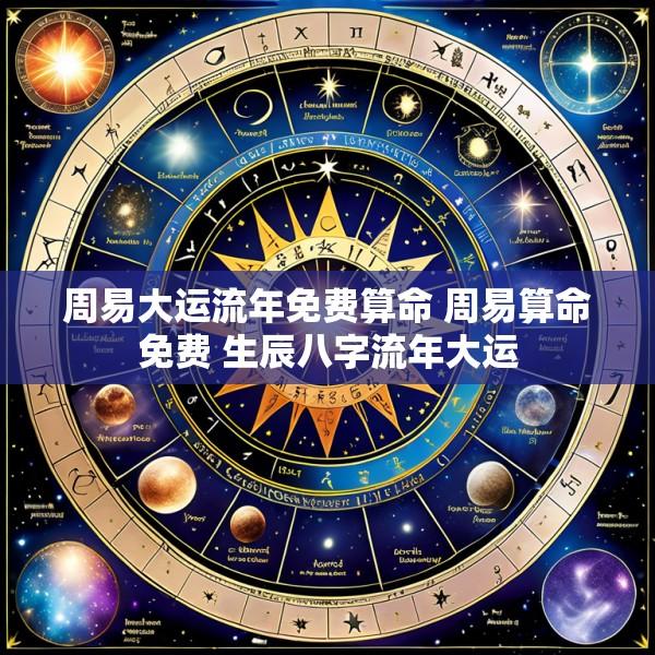 周易大运流年免费算命 周易算命免费 生辰八字流年大运