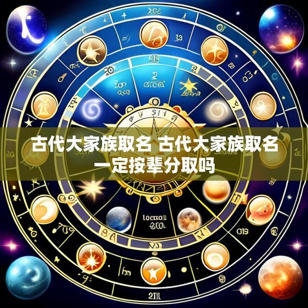 古代大家族取名 古代大家族取名一定按辈分取吗