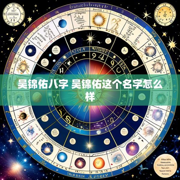 吴锦佑八字 吴锦佑这个名字怎么样