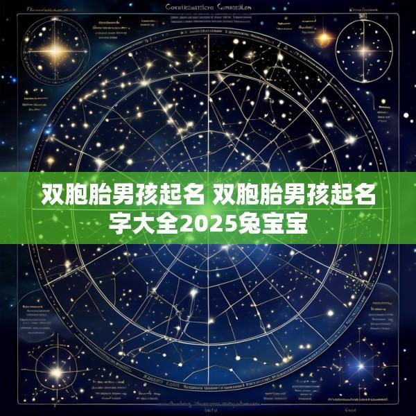 双胞胎男孩起名 双胞胎男孩起名字大全2025兔宝宝