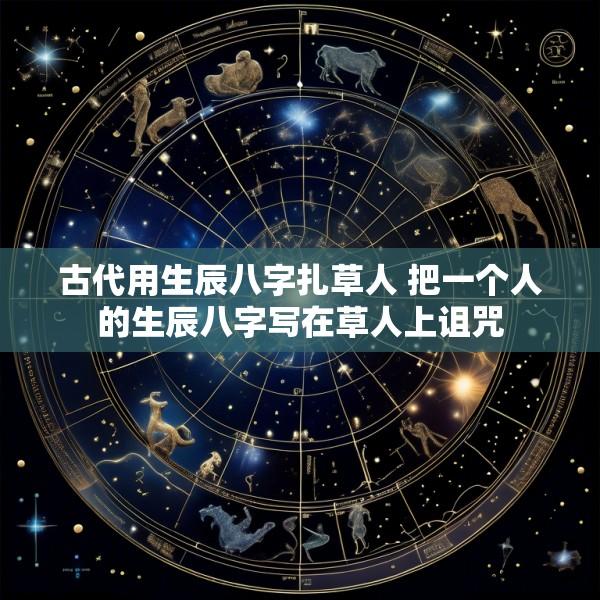 古代用生辰八字扎草人 把一个人的生辰八字写在草人上诅咒