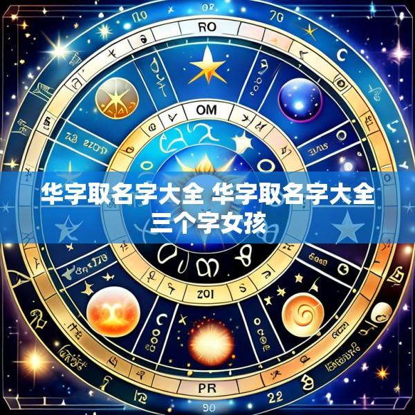 华字取名字大全 华字取名字大全三个字女孩
