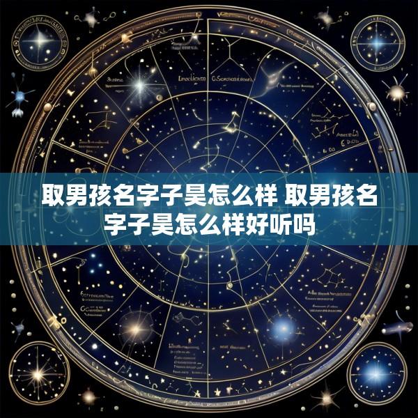 取男孩名字子昊怎么样 取男孩名字子昊怎么样好听吗