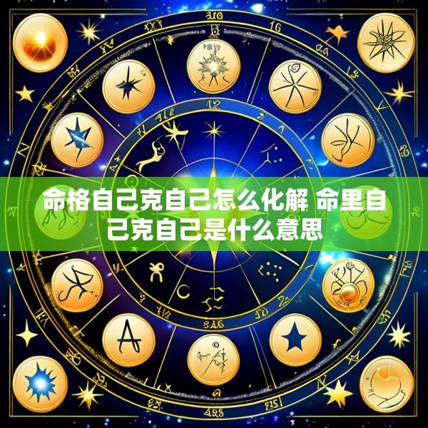命格自己克自己怎么化解 命里自己克自己是什么意思