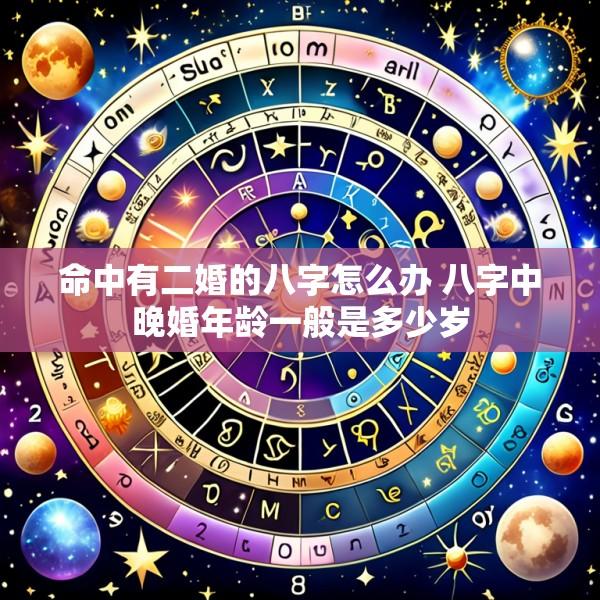 命中有二婚的八字怎么办 八字中晚婚年龄一般是多少岁