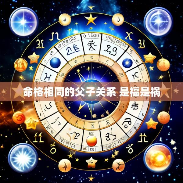 命格相同的父子关系 是福是祸