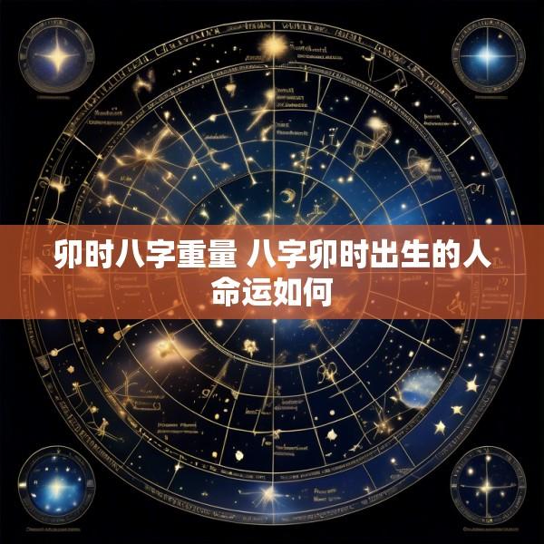 卯时八字重量 八字卯时出生的人命运如何