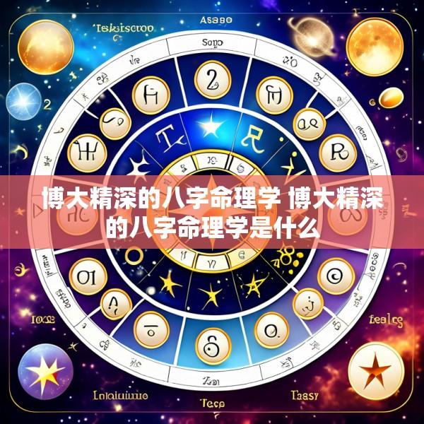 博大精深的八字命理学 博大精深的八字命理学是什么