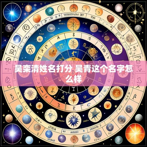 吴栾清姓名打分 吴青这个名字怎么样