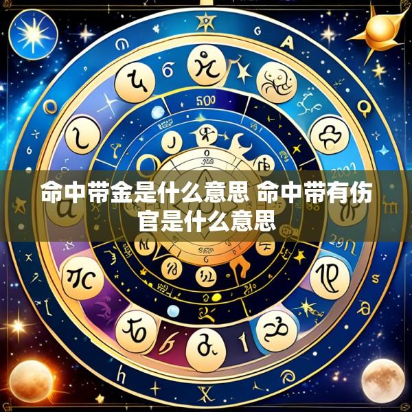 命中带金是什么意思 命中带有伤官是什么意思