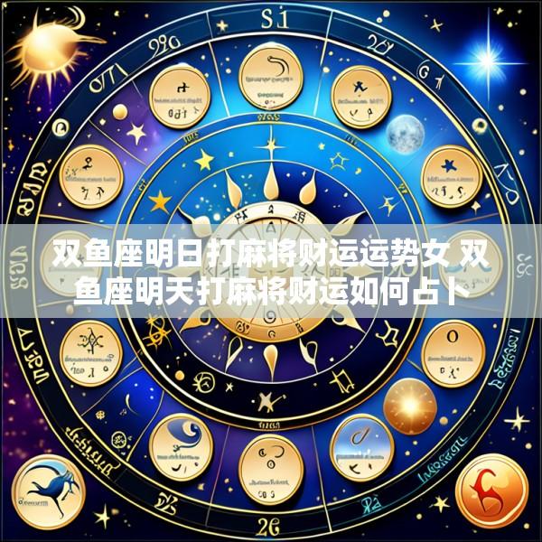 双鱼座明日打麻将财运运势女 双鱼座明天打麻将财运如何占卜