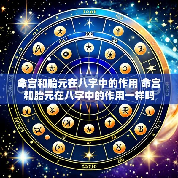 命宫和胎元在八字中的作用 命宫和胎元在八字中的作用一样吗