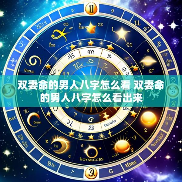 双妻命的男人八字怎么看 双妻命的男人八字怎么看出来