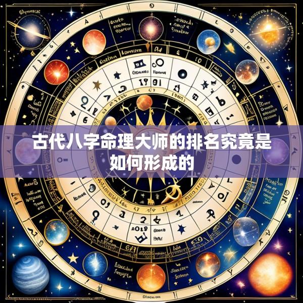 古代八字命理大师的排名究竟是如何形成的