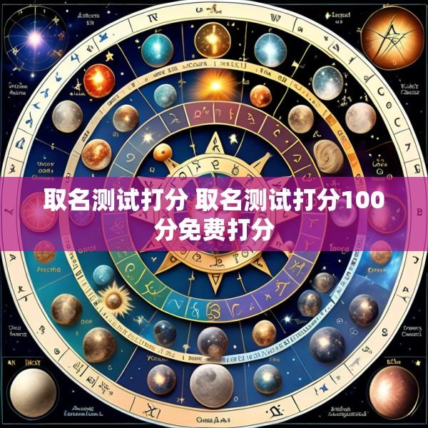取名测试打分 取名测试打分100分免费打分