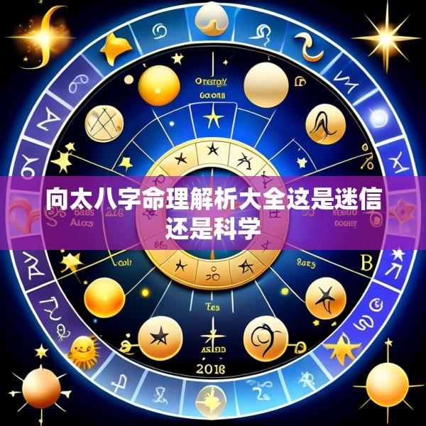 向太八字命理解析大全这是迷信还是科学