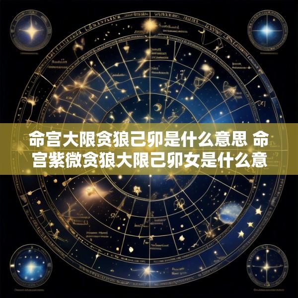 命宫大限贪狼己卯是什么意思 命宫紫微贪狼大限己卯女是什么意思