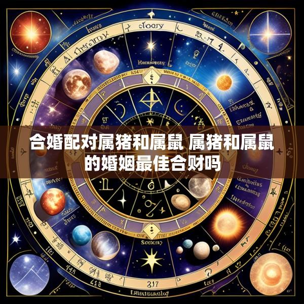 合婚配对属猪和属鼠 属猪和属鼠的婚姻最佳合财吗