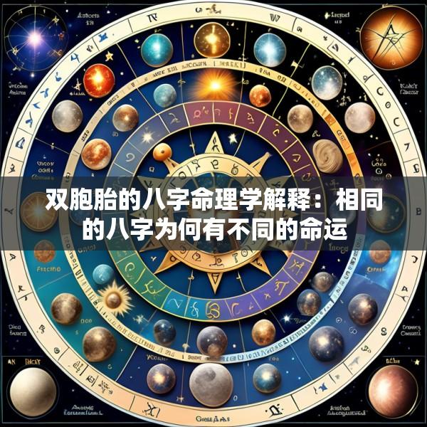 双胞胎的八字命理学解释：相同的八字为何有不同的命运
